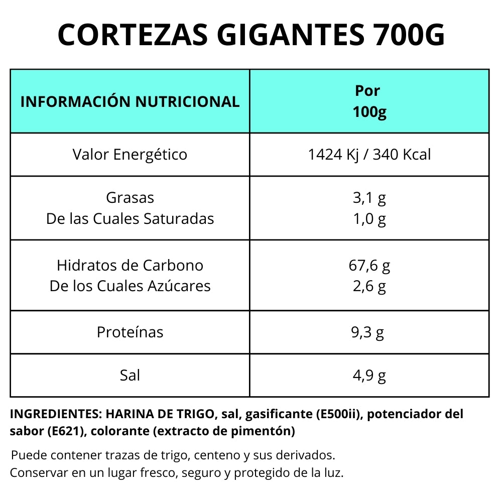 Corteza Gigante +10CM - Snacks Para Freír En Casa | Formato Tarro Reutilizable 700G