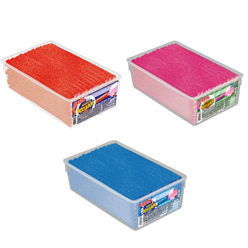 Regaliz Kojak Pica con Relleno Sabor Chicle Kojak, Sandía y Mora : ELEGIR REFERENCIA (60 Uds)