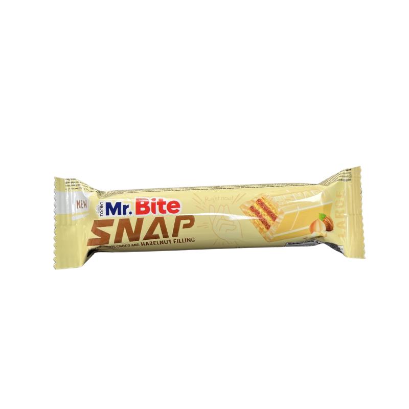MR. Bite Snap Cioccolato Bianco 35G - Espositore Contiene 24 Unità