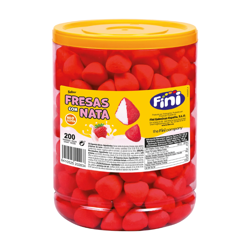 Espumas Dulces Fini Sabor Fresas con Nata | Formato 200 Uds
