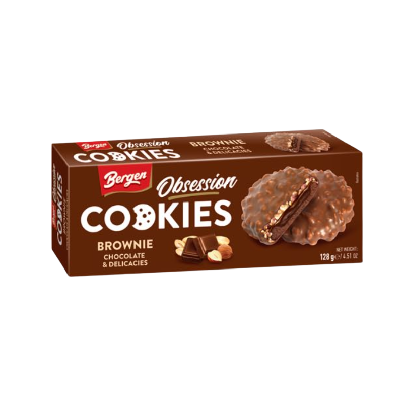 Caja Galletas Bergen Obsession Brownie | Formato 18 Uds