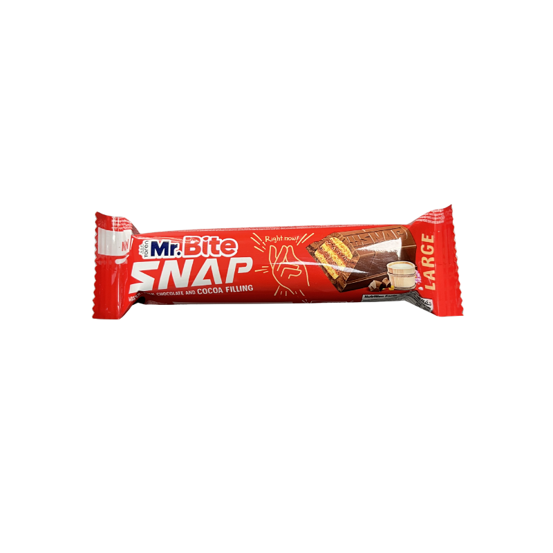 MR. Bite Snap Milk Choko Cocoa 35G - Expositor Contiene 24 Unidades