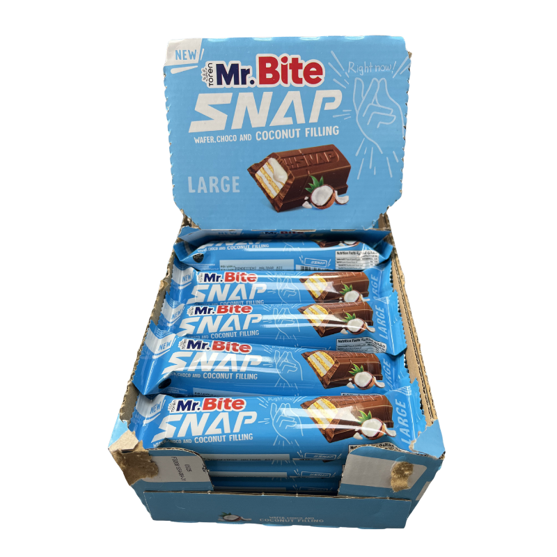 MR. Bite Snap Coconut 35G - Expositor Contiene 24 Unidades