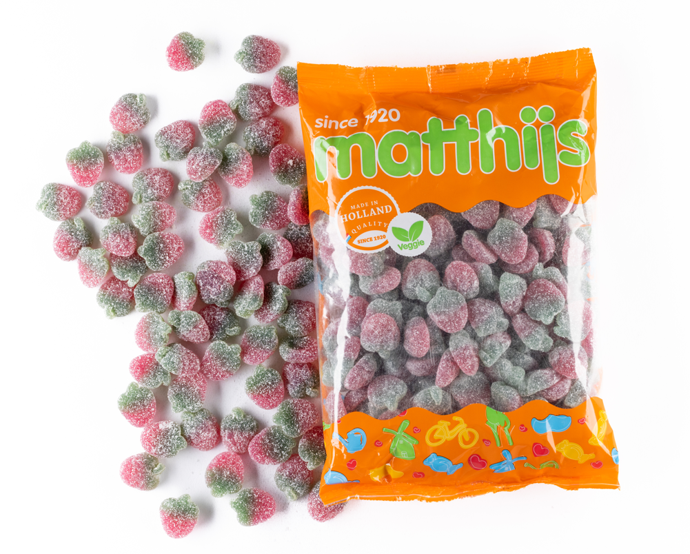Matthijs Mini Fresas Ácidas | Comprar Chuches Veganas Online