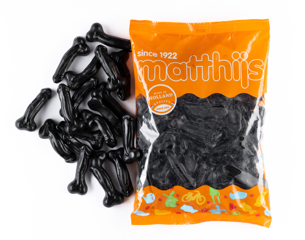 Matthijs Anatomía Masculina Regaliz Negro | Comprar Chuches Online