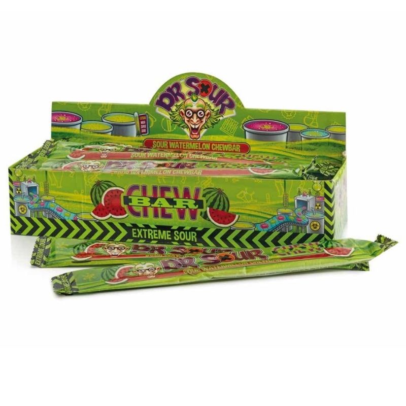 Dr. Sour - Watermelon Chew Bar | Expositor 24 Uds