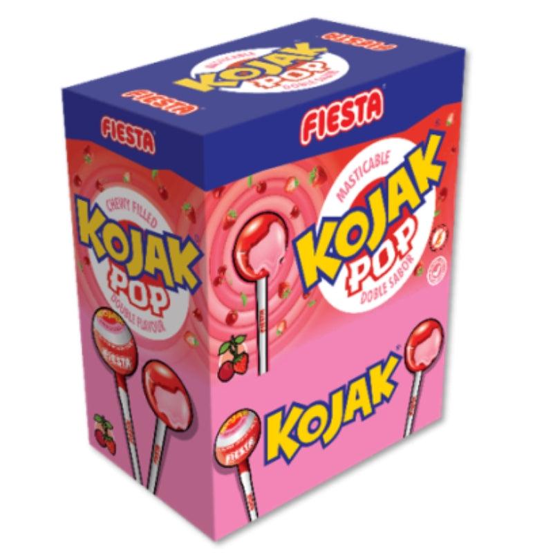 Kojak Pop Cereza Relleno Masticable | Contiene 100 Unidades