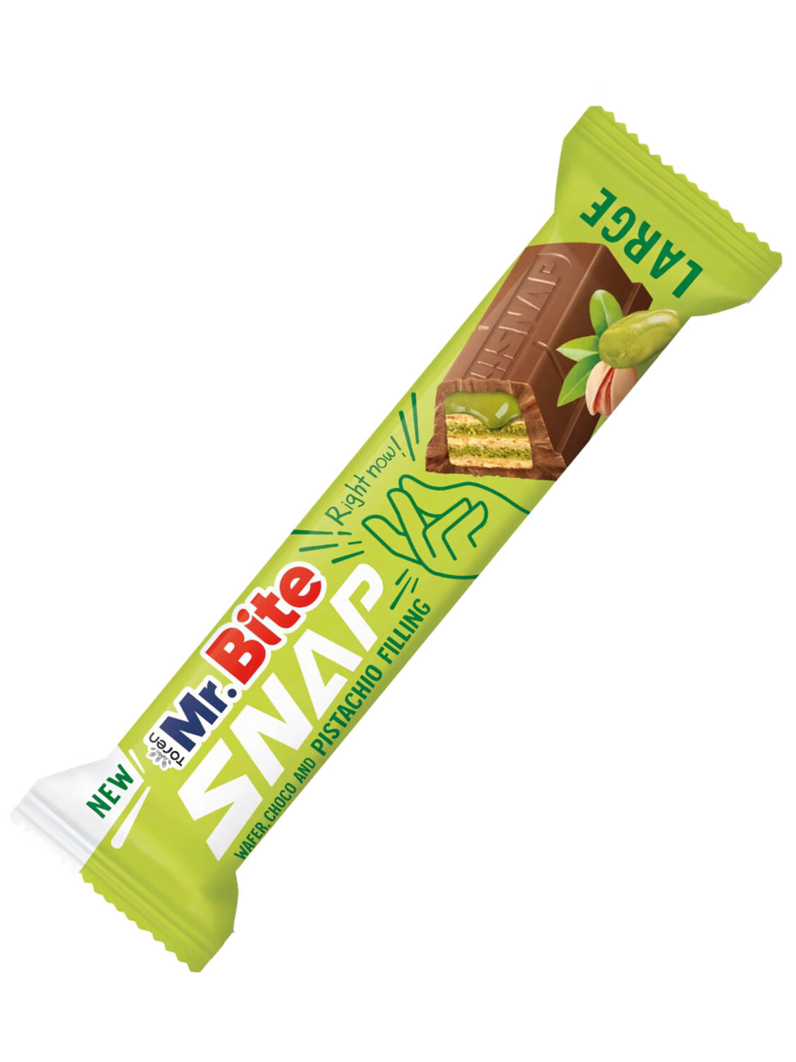 MR.BITE SNAP Pistachio 35G - Expositor Contiene 24 Unidades