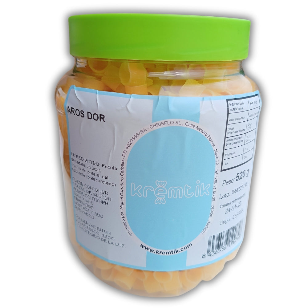 Aros de Patata - Snacks Para Freír En Casa | Formato Tarro PET Reutilizable 520G