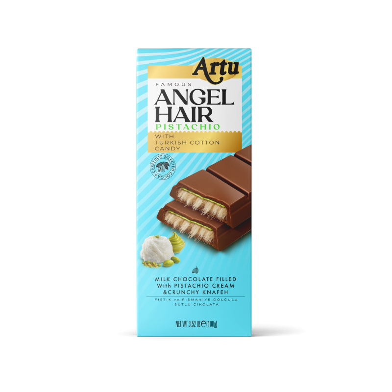 Chocolate con Cabello de Ángel y Pistacho 80g | ELEGIR REFERENCIA