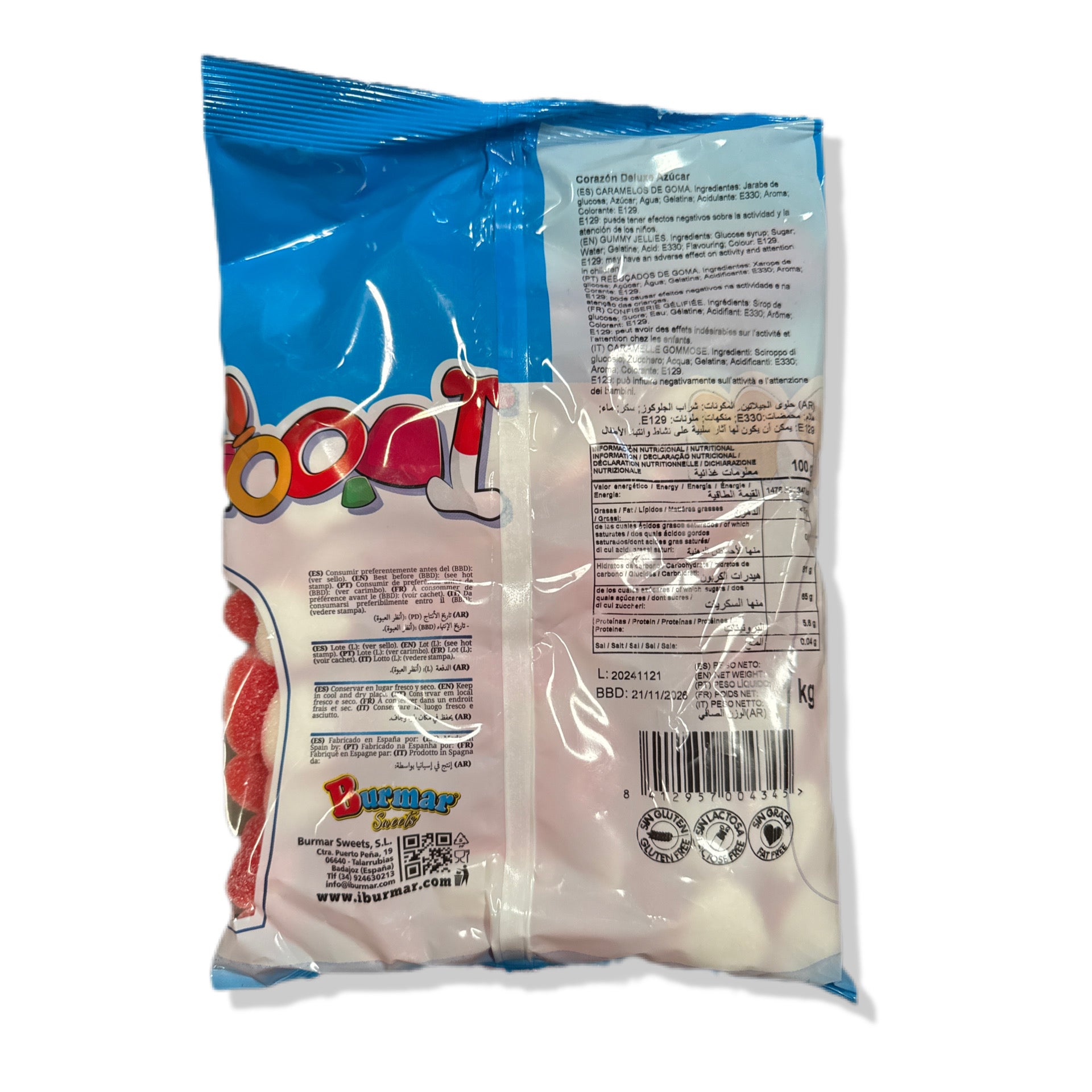 Corazón Deluxe Azúcar Halal Sin Gluten Y Sin Lactosa Burmar | Formato Bolsa 1KG