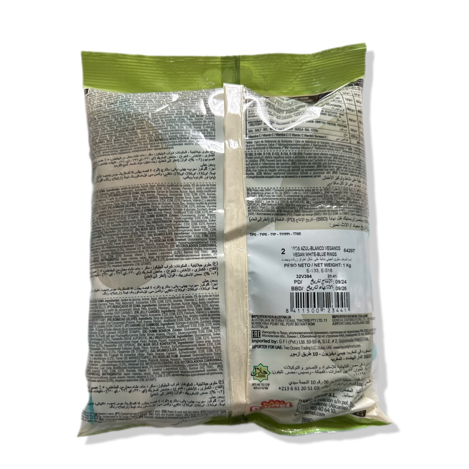 Aros Azules Veganos Sin Gluten Damel | Formato Bolsa 1KG