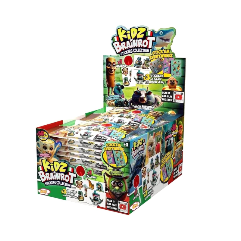 KIDS Brainrot Pegatinas y Piruleta | Formato 24 Unidades