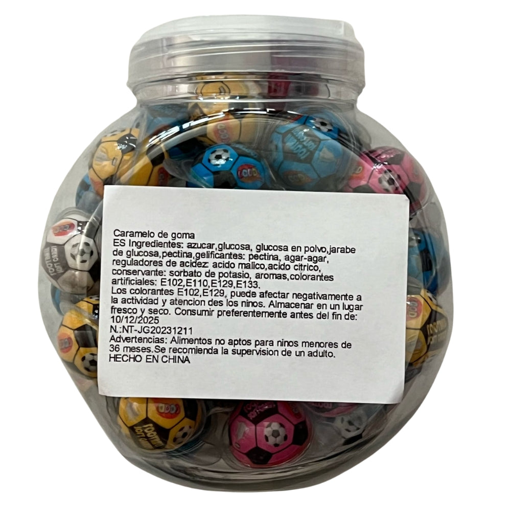 Super Football - Gominolas Con Relleno | Tarro Reutilizable con 50 Unidades