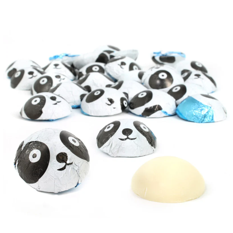 Ositos Panda de Chocolate Blanco| Formato Bolsa 1KG | Contiene 200 Unidades Aprox