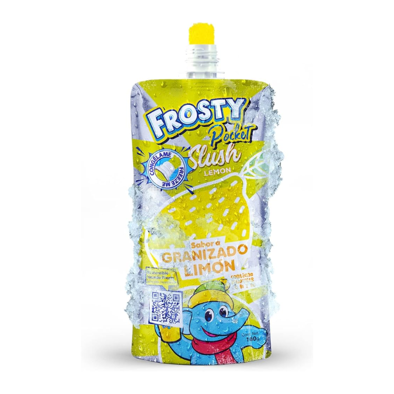 Granizada En Bolsa Individual Sabor Limón Frosty | Formato Caja 10 Uds