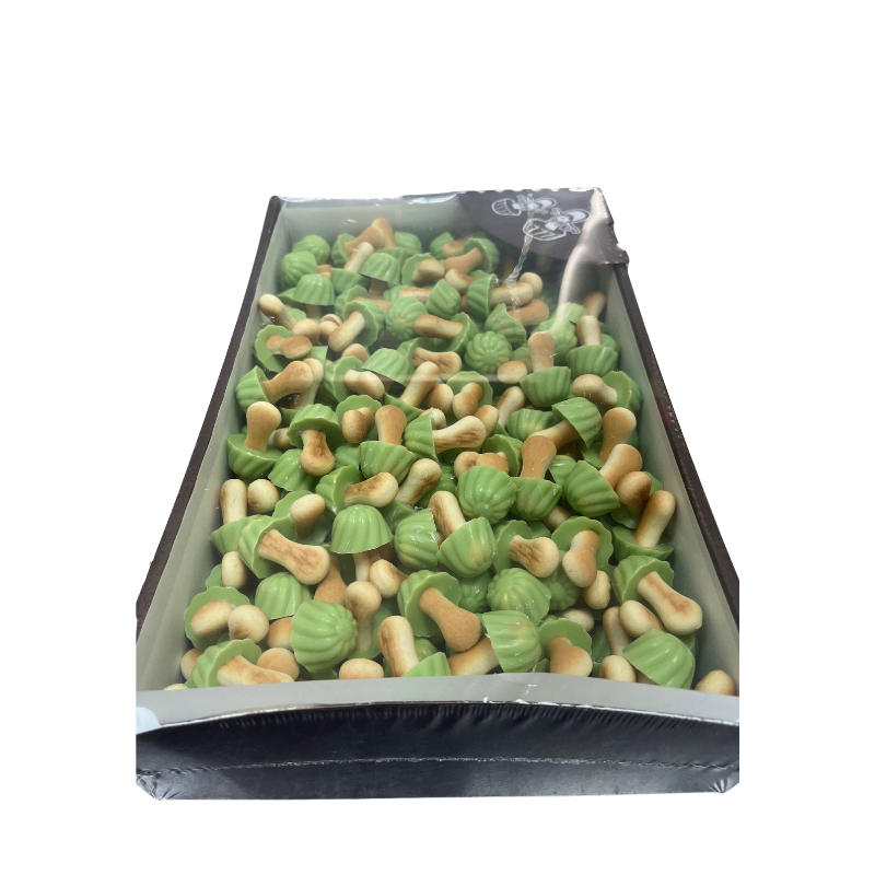 Galletas Forma de Setas Cubiertas de Chocolate Sabor Pistacho | Formato 1KG