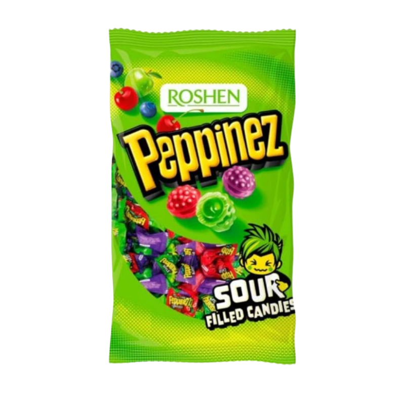 Caramelos Ácidos Peppinezz Roshen | Formato Bolsa 900G - 190 Uds aprox
