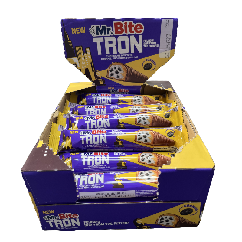 Mr.Bite Tron Cookies 32G - Expositor Contiene 24 Unidades
