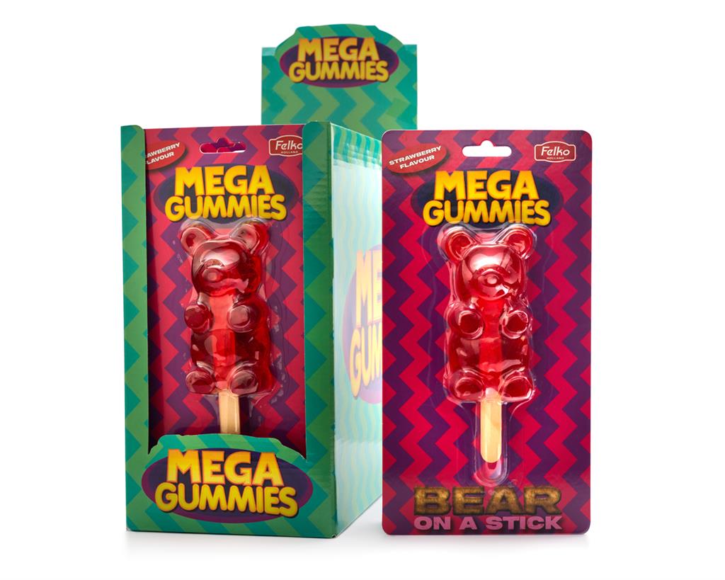 Mega Gummies - Bear on-a-stick (120g)