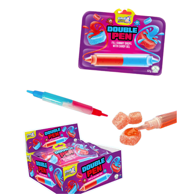 Double Pen Gominolas con Lapiz de 2 sabores | Formato 12 uds