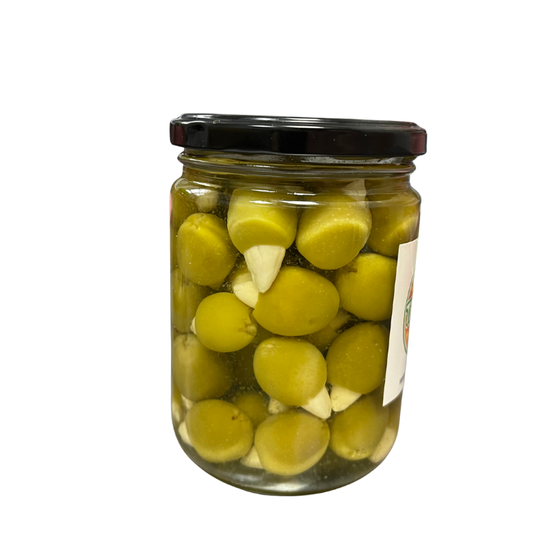 Aceitunas Rellenas de Almendras - Peso Neto: 440g Peso Neto Escurrido: 250g