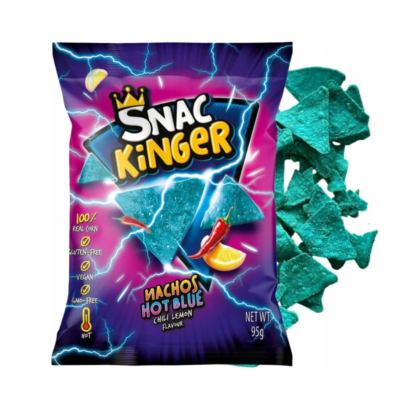 Snac Kinger Nachos con Chile y Limón | Formato 95g