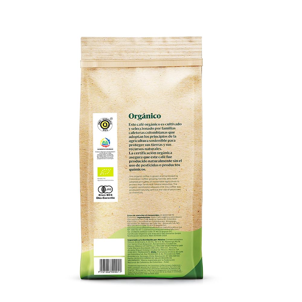 Goya Café Orgánico Juan Valdez En Grano (1KG)