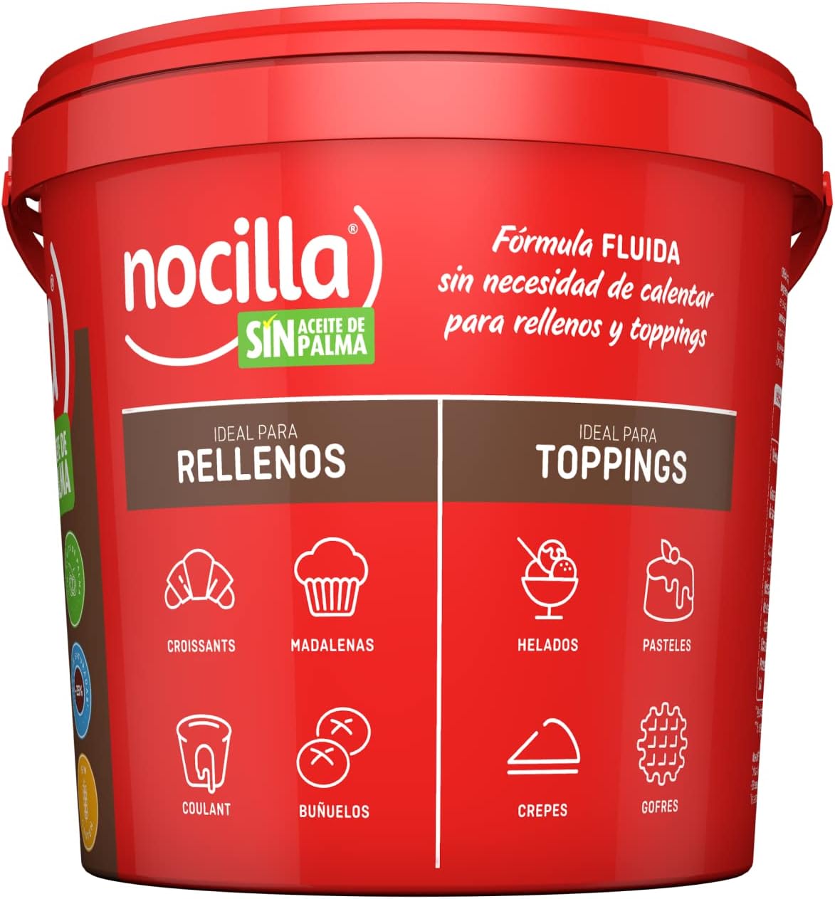 Nocilla Chocolate Original - Fluída y Fácil de Untar - Sin Aceite de Palma | Formato Mayorista Tarro 2KG