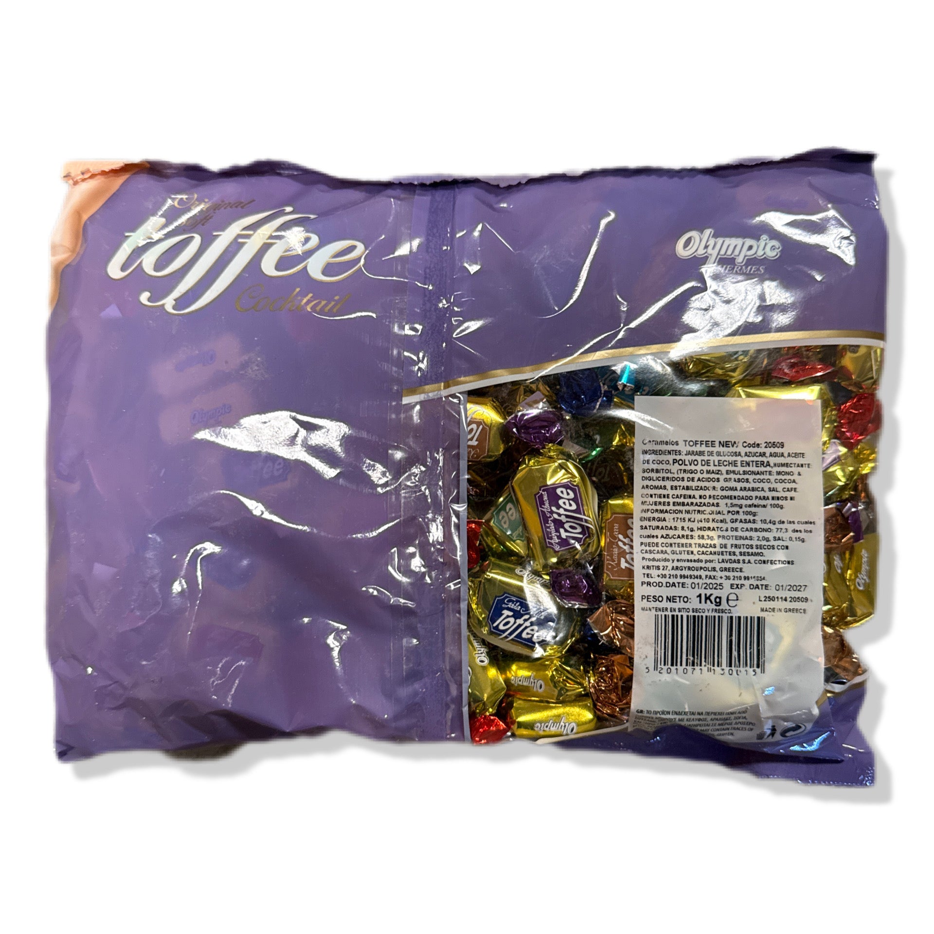 Caramelos Toffee - 6 Sabores Surtidos | Formato Bolsa 1KG - Aprox. 126 Unidades