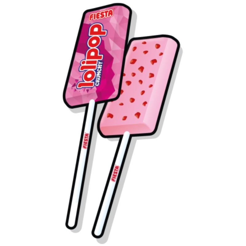 Lolipop Crunchy - Sabor Fresa Ácida | Contiene 100 Unidades