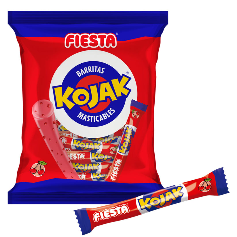 Kojak Barritas Masticables Sabor Cereza | Bolsa 50 Unidades
