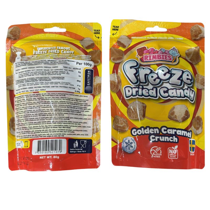Rimbies - Golden Caramel Crunch (Crujido Dorado de Caramelo) - Chuches Liofilizadas