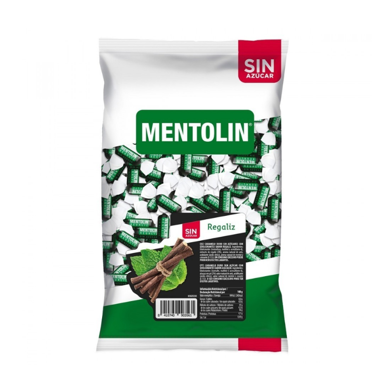 Mentolín Regaliz Sin Azúcar | Formato Bolsa 1KG