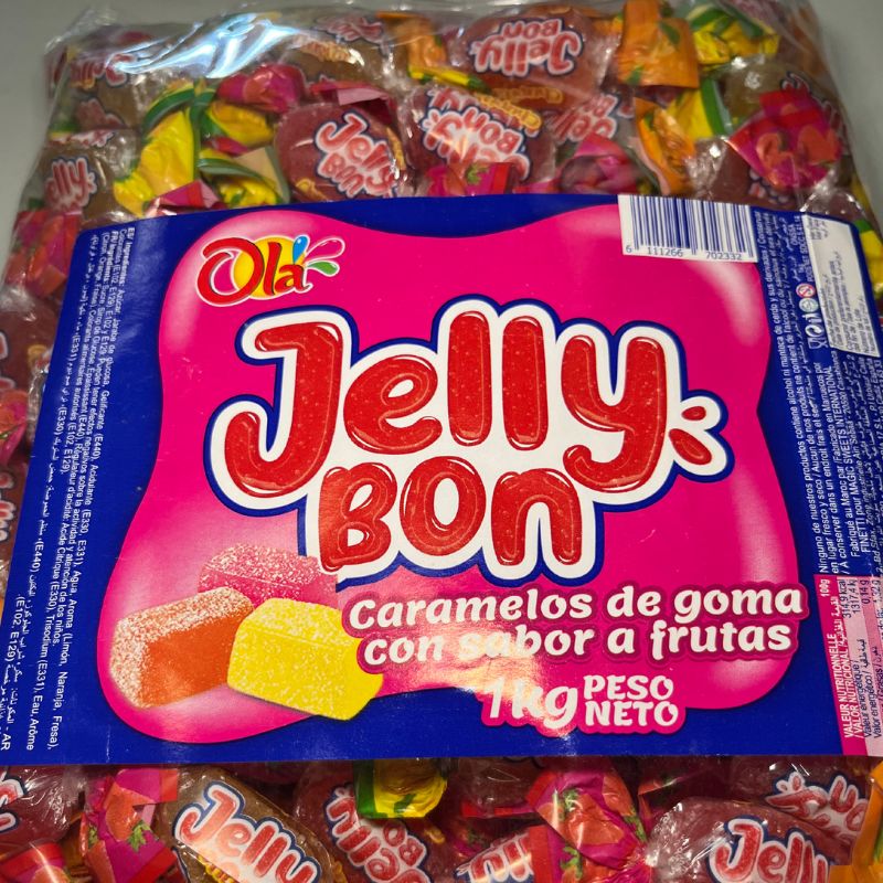 JELLY BON CARAMELO DE GOMA EXTRA TIERNOS SABOR FRUTAS | FORMATO BOLSA 1KG