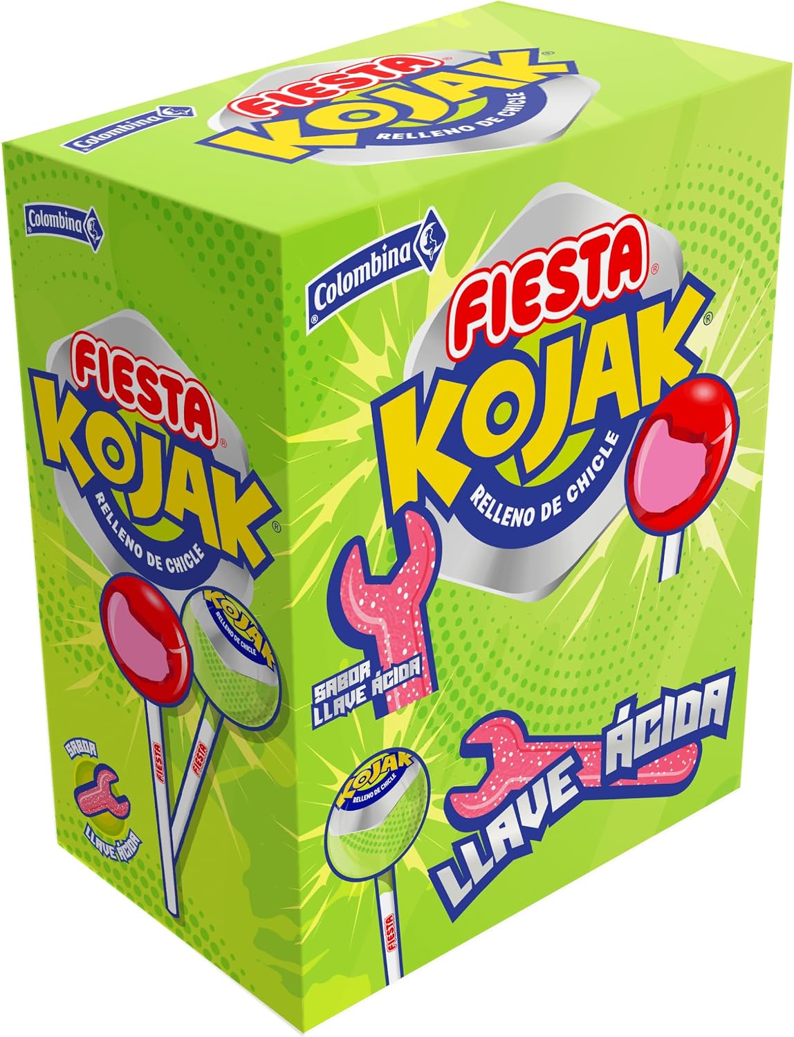 Fiesta Kojak Sabor Llave Ácida | Contiene 80 Unidades