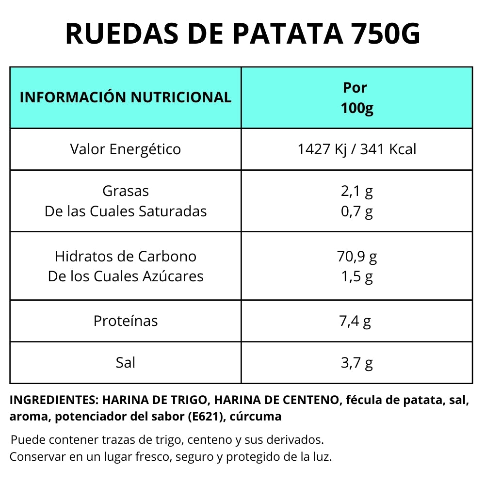 Ruedas de Patata - Snacks Para Freír En Casa | Formato Tarro 750G