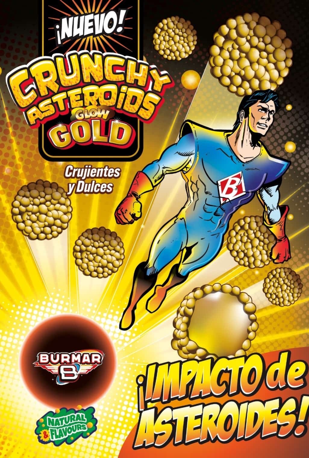 Asteroidi Crunchy Dorati Burmar | Formato 1KG