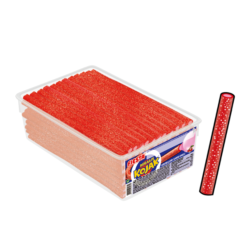 Regaliz Kojak Pica con Relleno Sabor Chicle Kojak, Sandía y Mora : ELEGIR REFERENCIA (60 Uds)