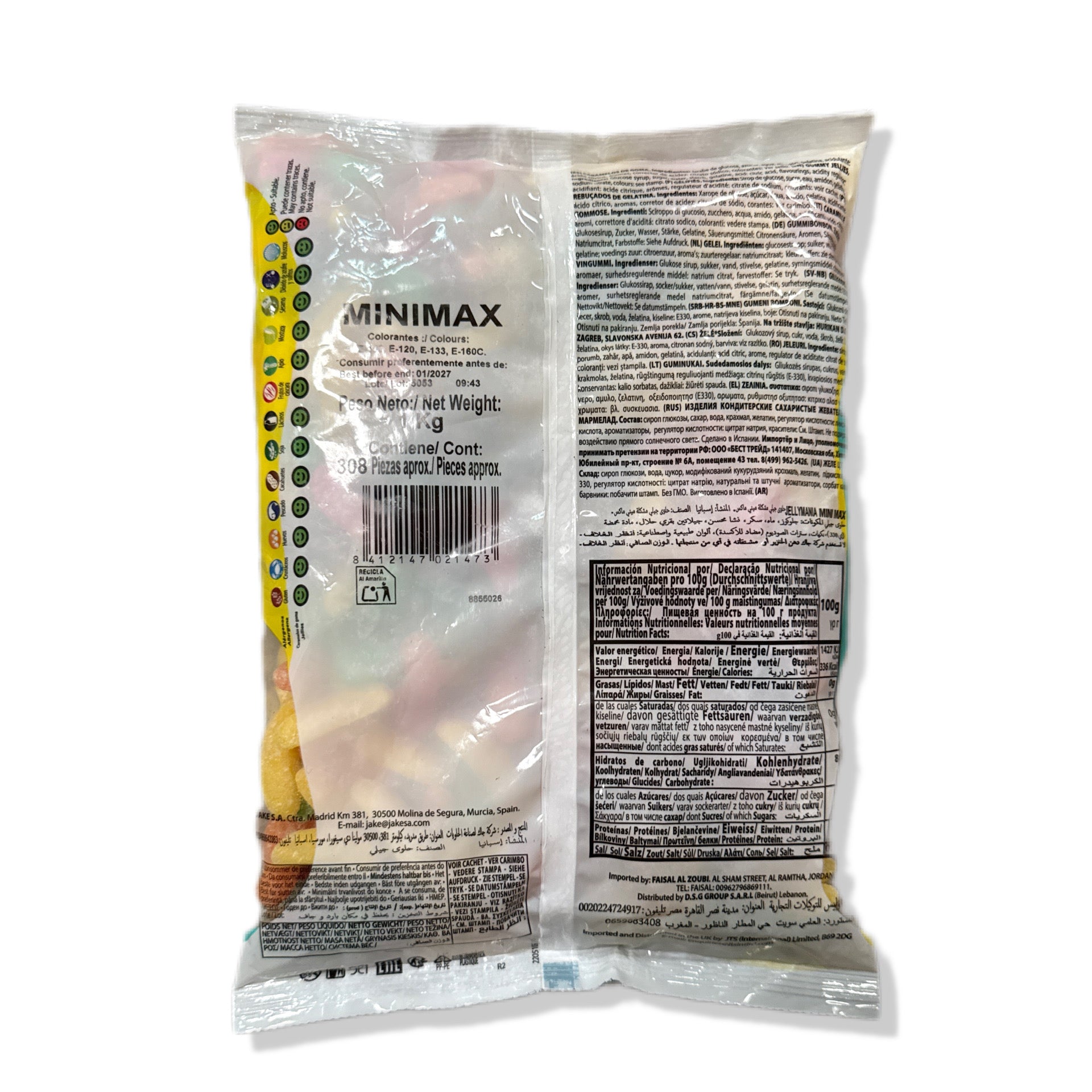Surtido Minimax Azúcar Jake | Formato Bolsa 1KG