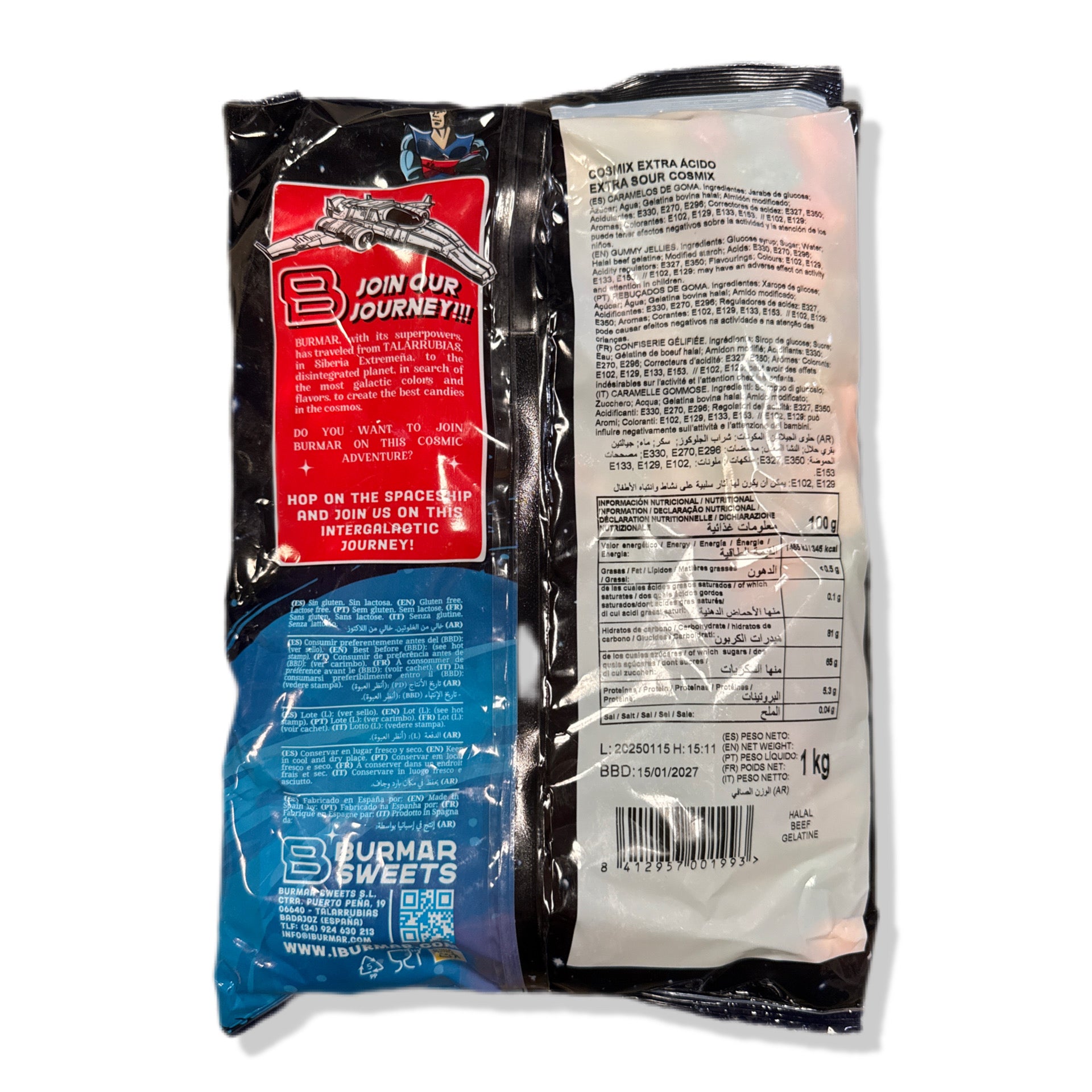 Cosmix Extra Ácido Halal Sin Gluten Y Sin Lactosa Burmar | Formato Bolsa 1KG