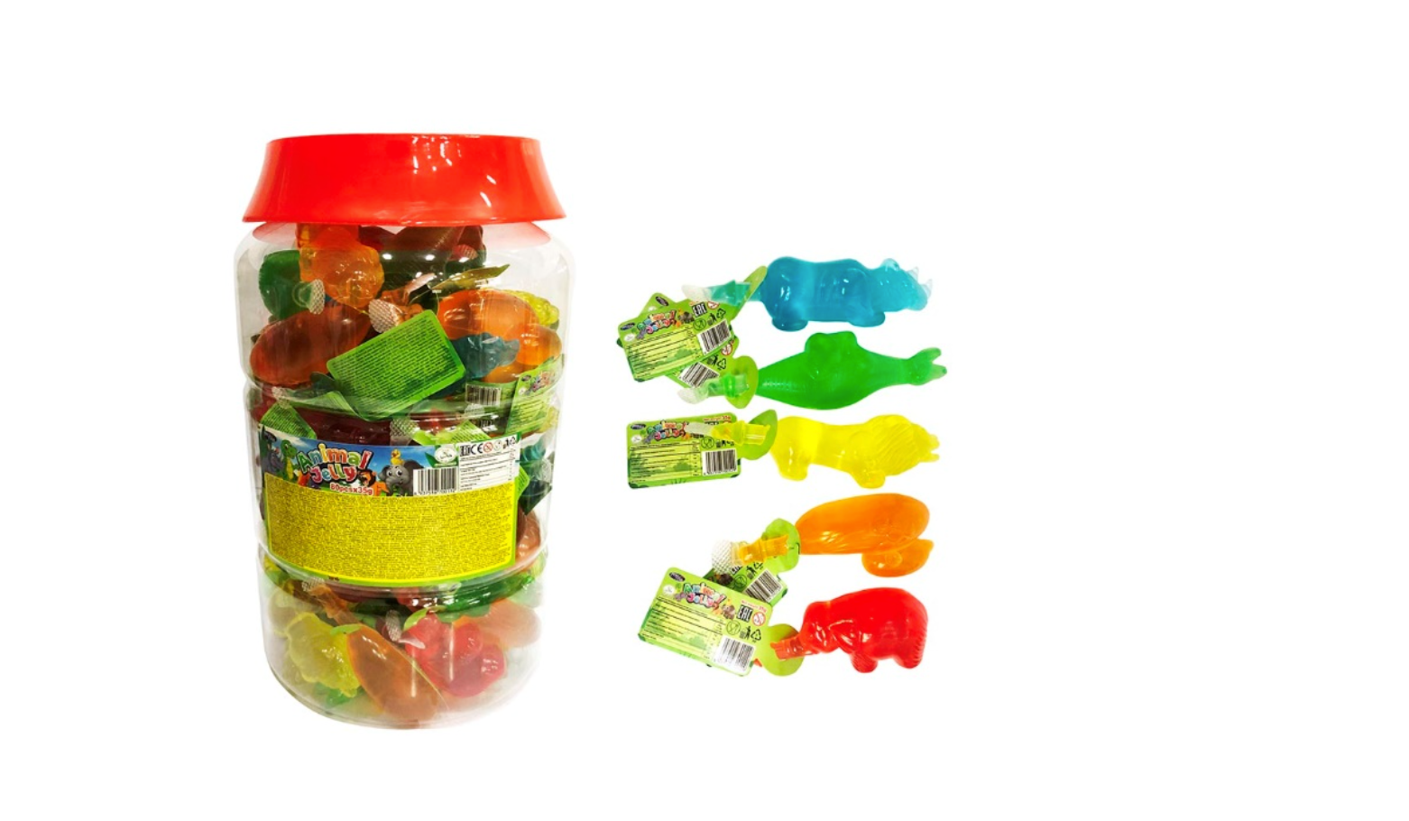 Animal Jelly "Gelatinas Sabores Frutales en Forma de Animales" | Tarro con 70 Uds