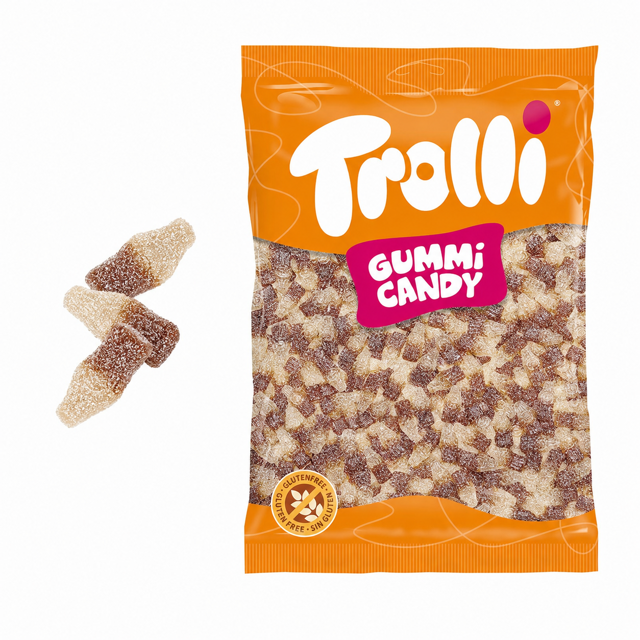 Mini Bottiglie Cola Trolli | Formato Busta 1KG