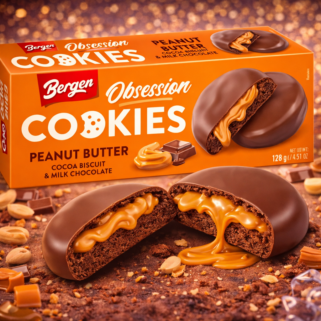 Bergen Cookies Cioccolato e Burro di Arachidi 128g