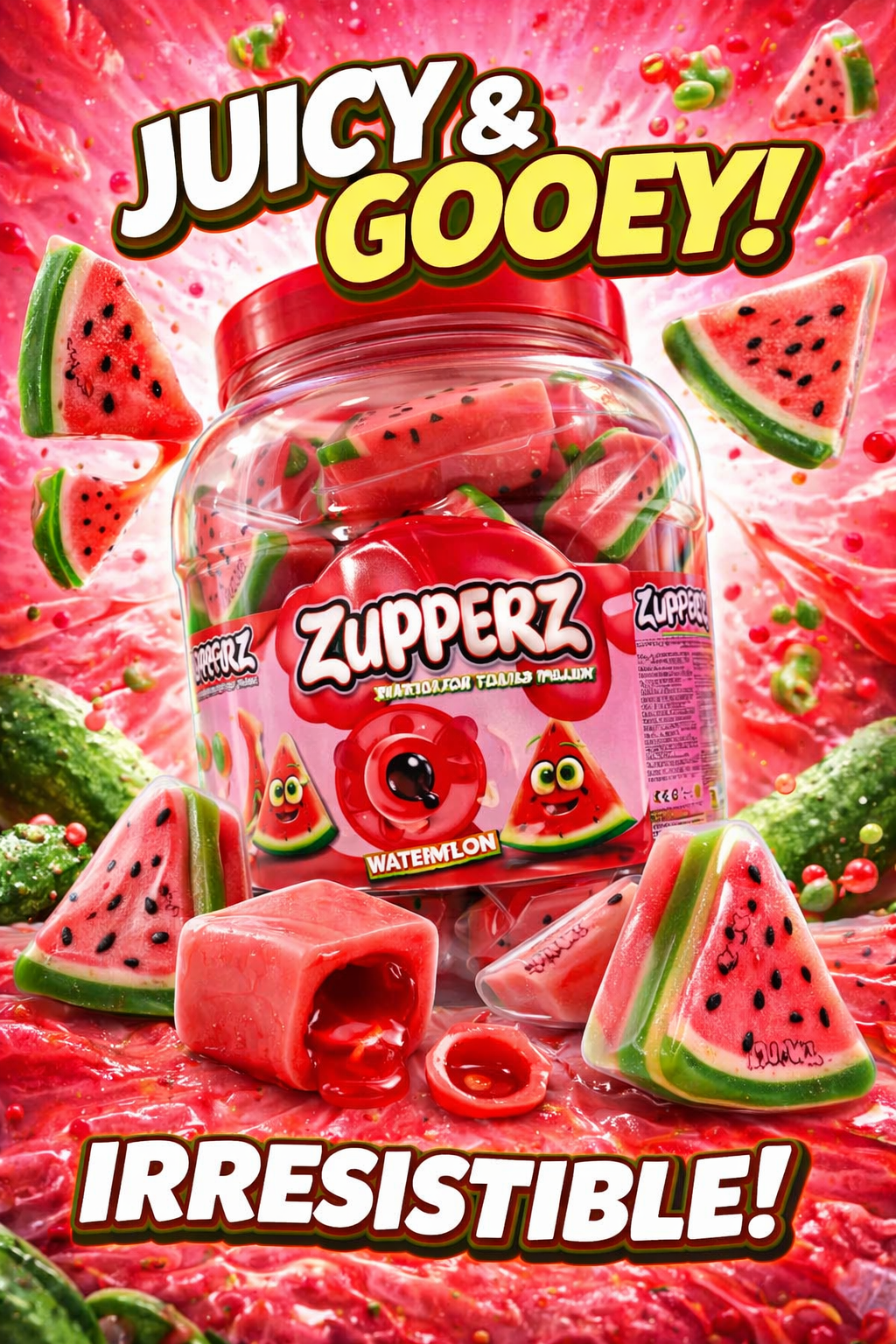 Zupperz Sandía Rellena | Formato Tarro 50 Uds