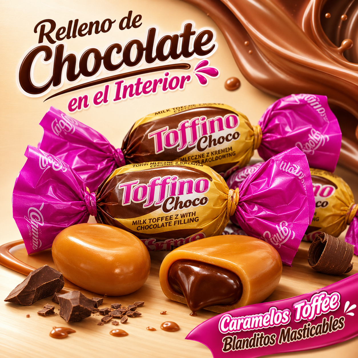 #AMZ Toffino Choco (2,5 Kg) - Caramelos Toffee Clásicos