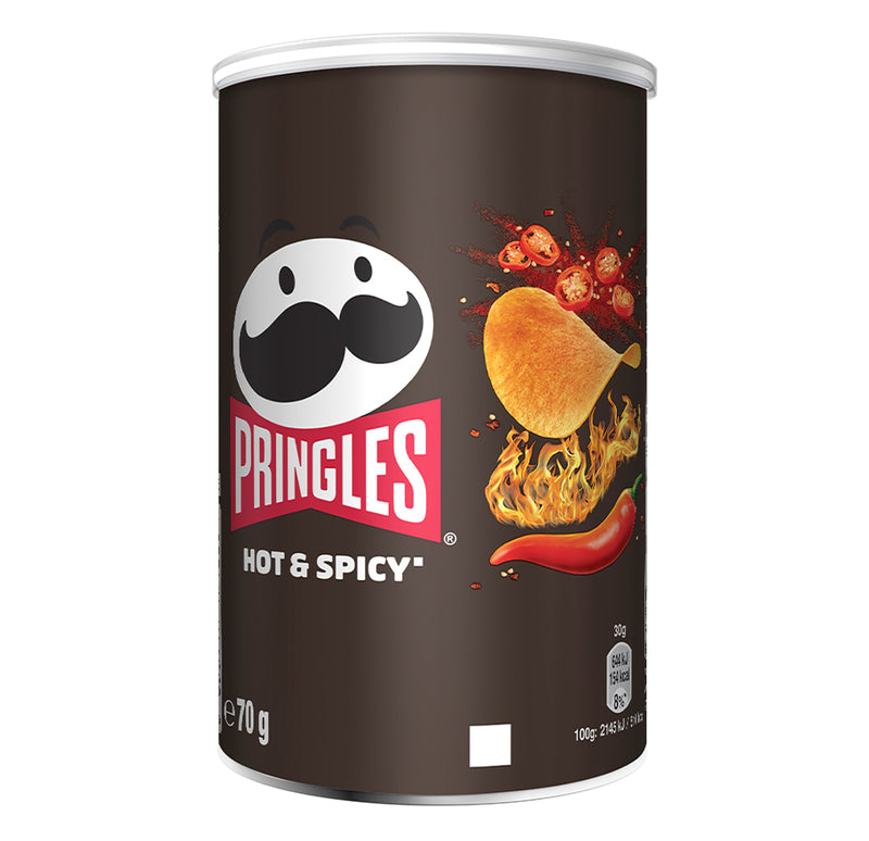 Pringles 70g x 12 Unidades - Especial Candy Bar | Sabores: Original, Sour Cream, Hot Spicy, Paprika y Barbacoa | ¡Elite tu sabor preferido!