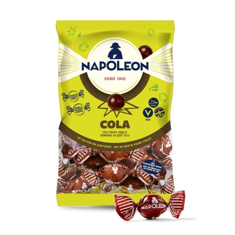 Caramelos Sabor Cola Napoleón | VEGAN - GLUTEN FREE - HALAL | Formato Bolsa 1KG