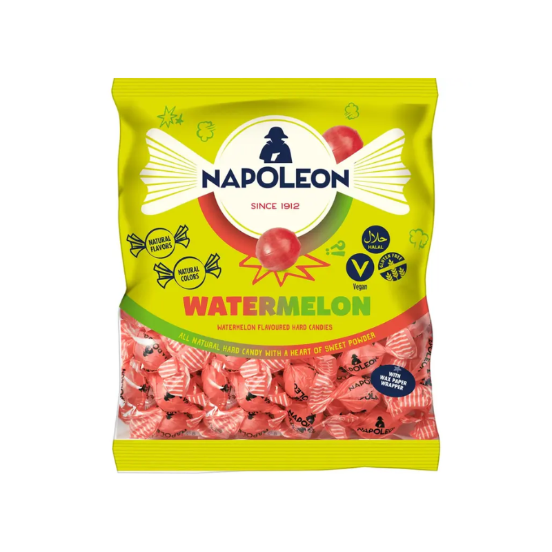 Caramelos Sabor Sandía Napoleón | VEGAN - GLUTEN FREE - HALAL | Formato Bolsa 1KG