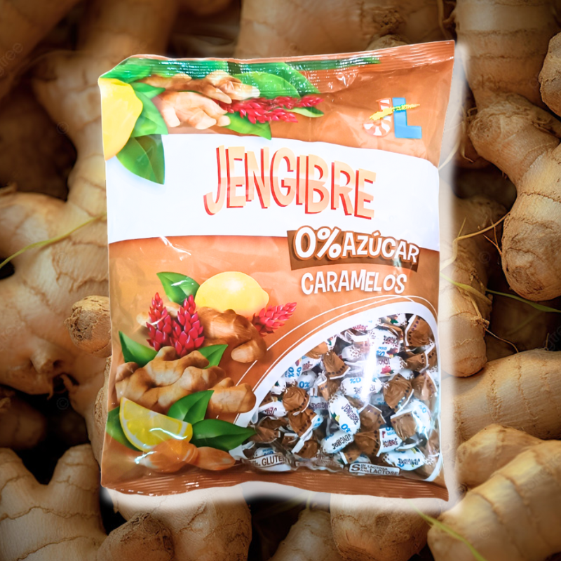 Caramelos Jengibre 0% Azúcar | Formato Bolsa 1KG